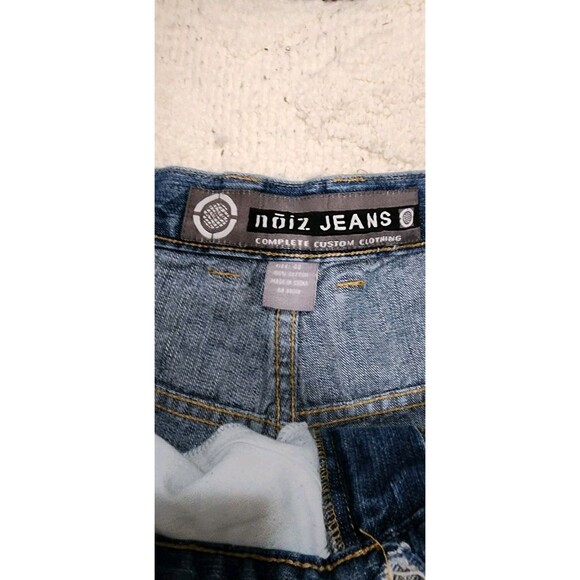 VTG Noiz Jeans Shorts Mens 48 Jorts Baggy Denim Y2K Grunge Skater Streetwear - Picture 3 of 5